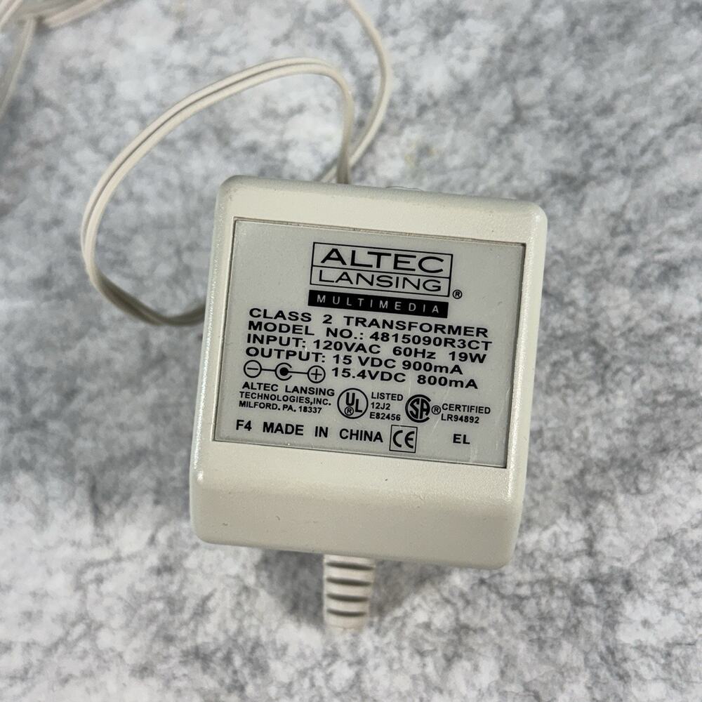 OEM Altec Lansing 4815090R3CT Multimedia 19W AC Adapter Replacement Power Supply
